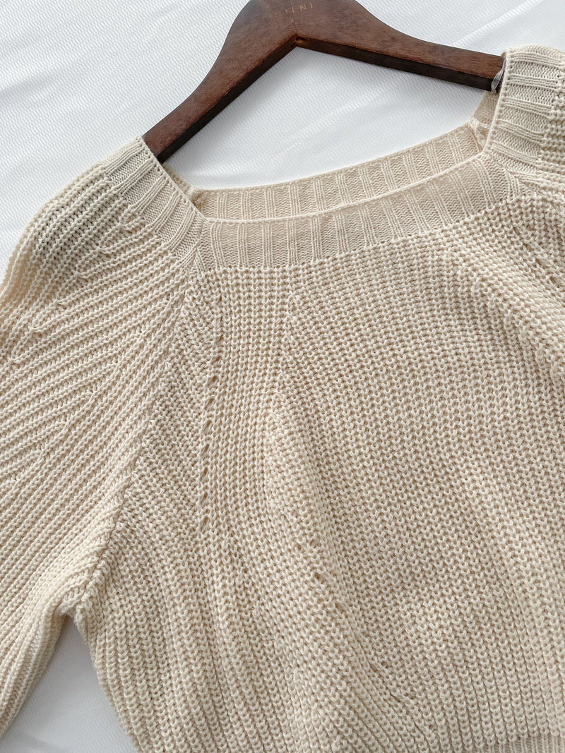 Square collar Top  方領百搭織紋防毛針織上衣/ KT8187 (pre-order green/ivory 11月24截單)