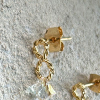 Infinity Crystal cube, Earrings/ ER832