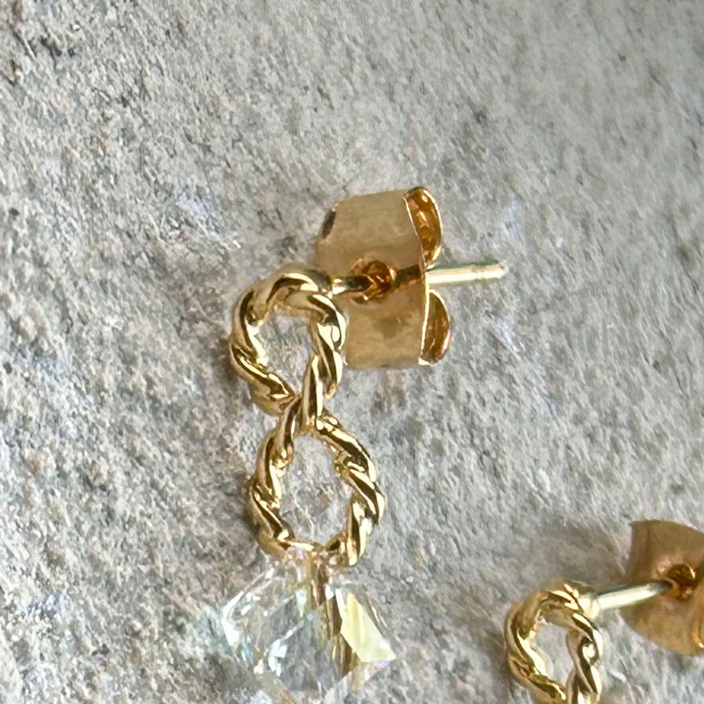 Infinity Crystal cube, Earrings/ ER832