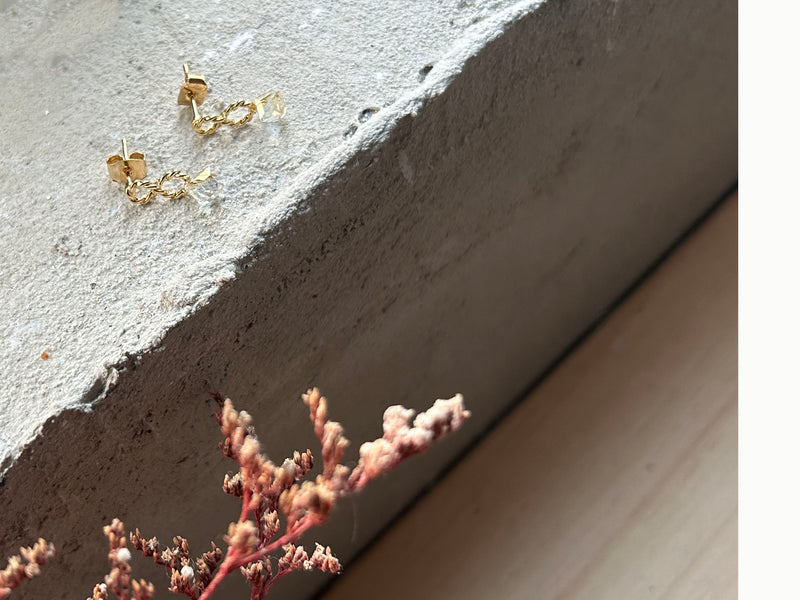 Infinity Crystal cube, Earrings/ ER832