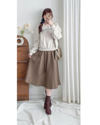 Knot Skirt 高腰口袋綁帶A字裙 / SK8916