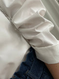 Neat Feminine 不易皺白色弧形衣尾百搭恤衫, Shirt / BU8966