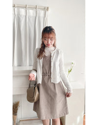 Girly Button Cardigan 精緻鈕扣木耳邊衣尾外套或上衣/ TP9095