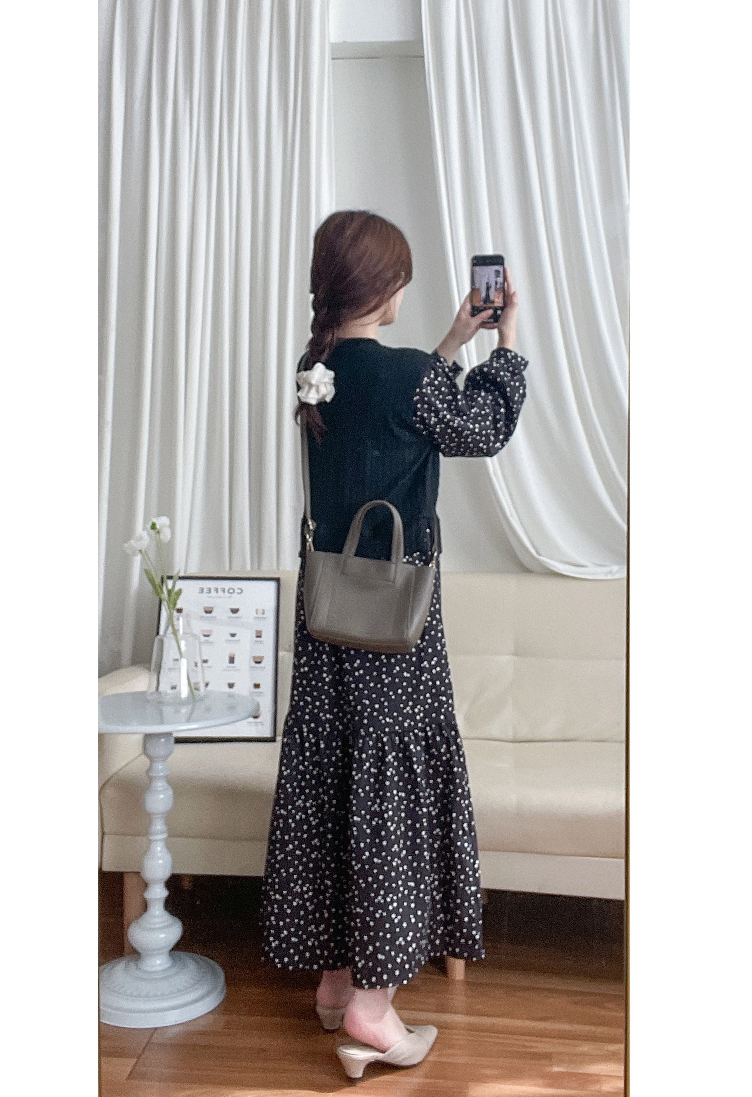 【現貨限量回歸 】Daisy Dress 拼針織背心Daisy印花傘連身裙/ DS9765