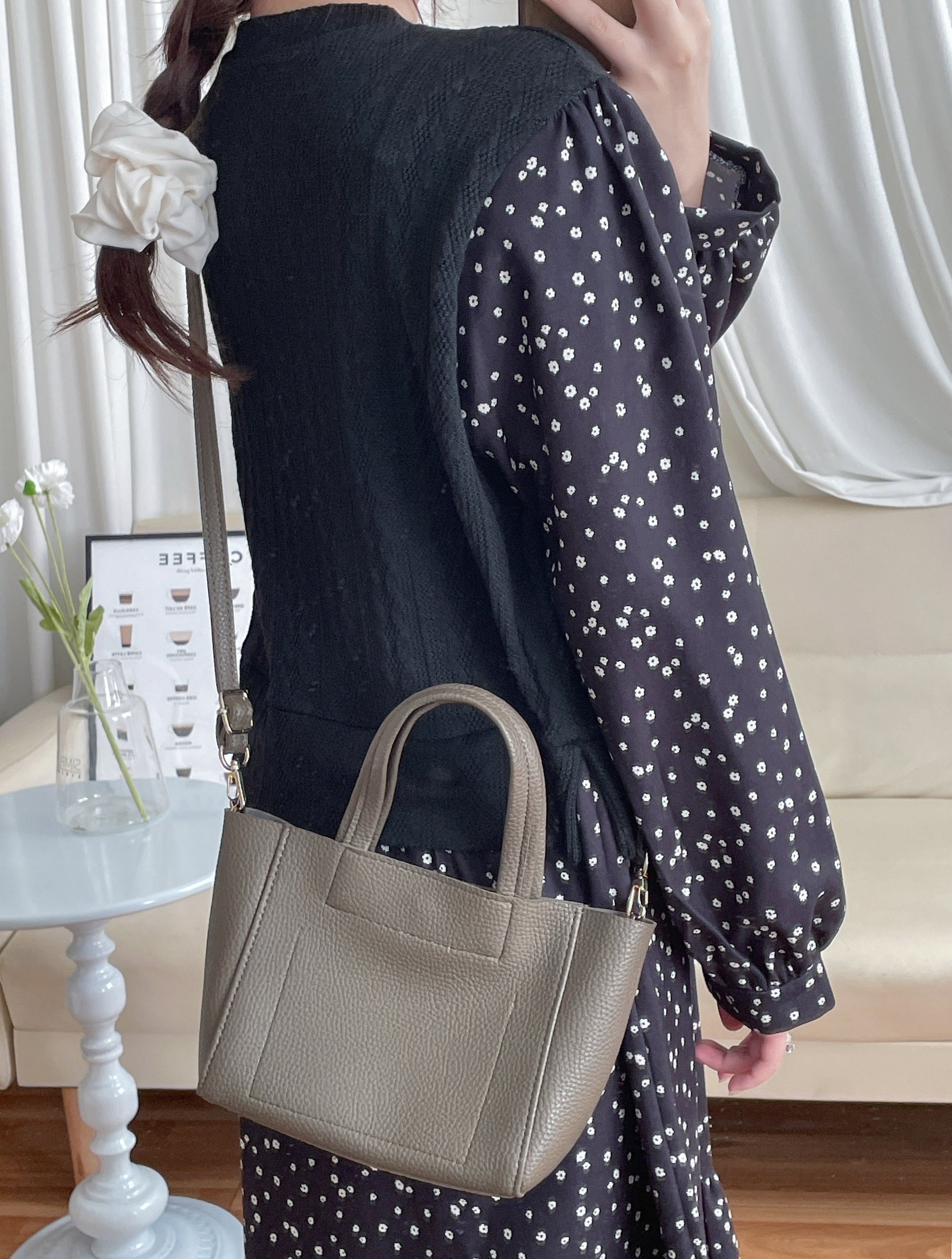 【現貨限量回歸 】Daisy Dress 拼針織背心Daisy印花傘連身裙/ DS9765