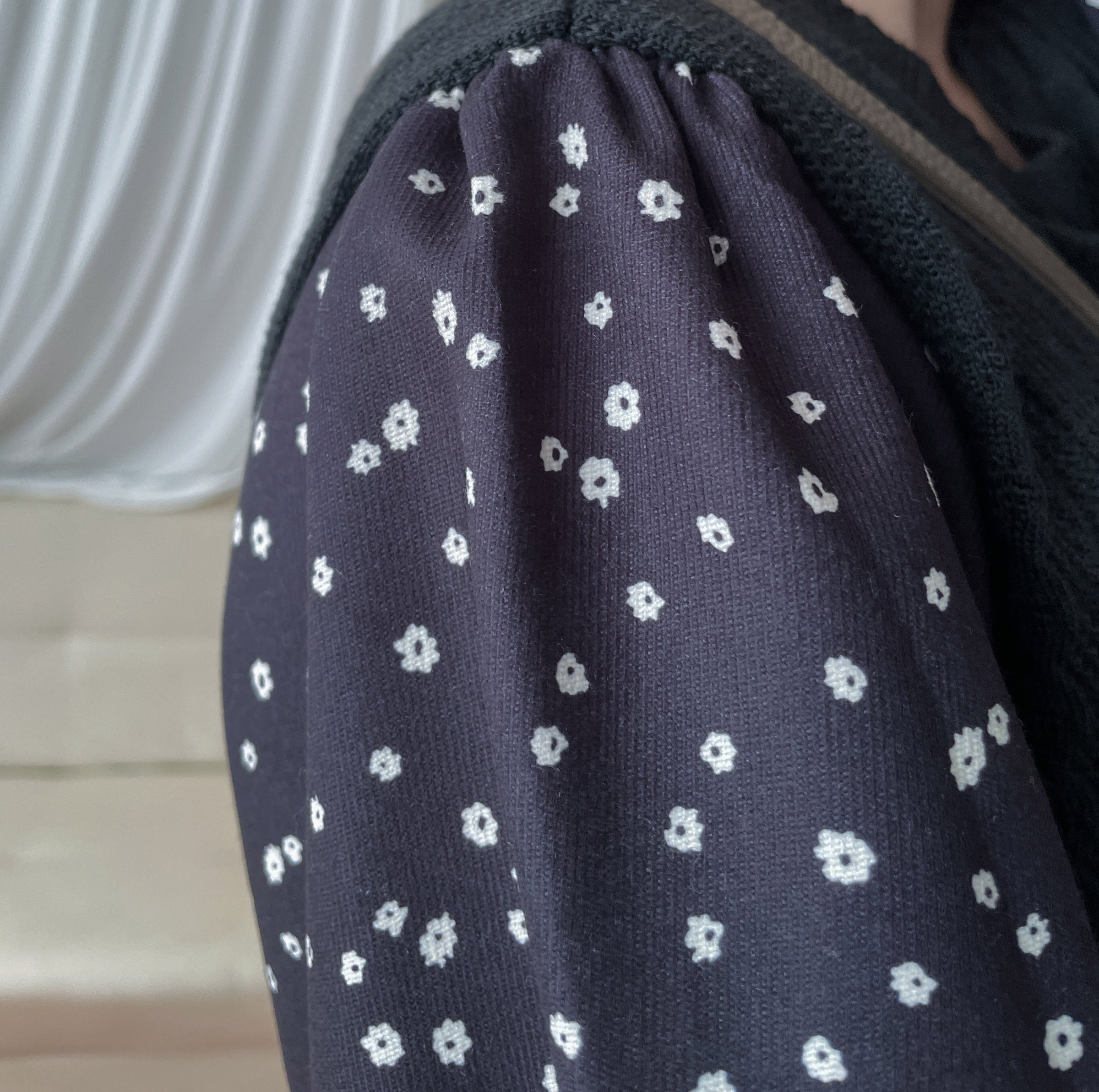 【現貨限量回歸 】Daisy Dress 拼針織背心Daisy印花傘連身裙/ DS9765