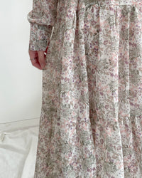Floral Dress 雪紡碎花領口綁帶連身裙 / DS1028