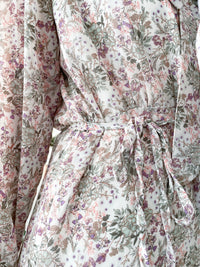 Floral Dress 雪紡碎花領口綁帶連身裙 / DS1028