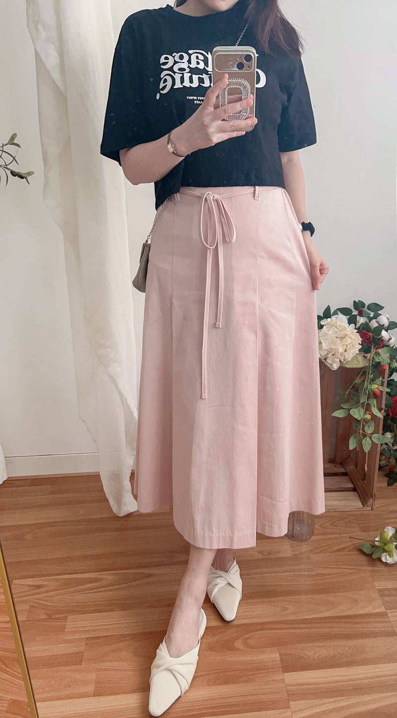 Denim Style 後橡筋前蝴蝶裝飾牛仔棉半裙, Dress/ SK8834 (pink sold out)