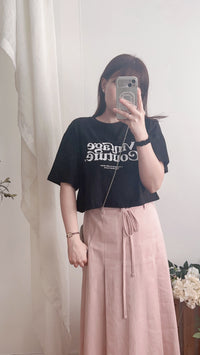 Denim Style 後橡筋前蝴蝶裝飾牛仔棉半裙, Dress/ SK8834 (pink sold out)