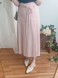 Denim Style 後橡筋前蝴蝶裝飾牛仔棉半裙, Dress/ SK8834 (pink sold out)
