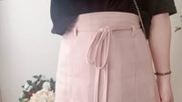 Denim Style 後橡筋前蝴蝶裝飾牛仔棉半裙, Dress/ SK8834 (pink sold out)