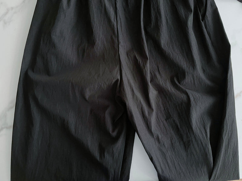 （CP值$239夏日顯瘦闊褲) 百搭全橡筋口袋直闊腳褲, Pants/ PT8431