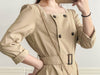 Trench 方領風衣雙排鈕雲石腰帶連身裙, Dress/ DS9333 （navy sold out)