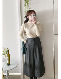 （非常百搭顯瘦) Sophia Skirt 挺身顯瘦厚綿微傘口袋百搭裙/ SK8853