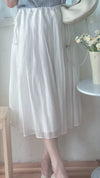 Ribbon Flowing Dress 微光澤輕盈飄逸絲帶裙/ SK8897 (black/white sold out)