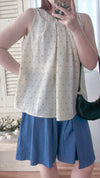 Asymmetrical Denim Shorts 仿裙子百搭牛仔短褲/ PT8462