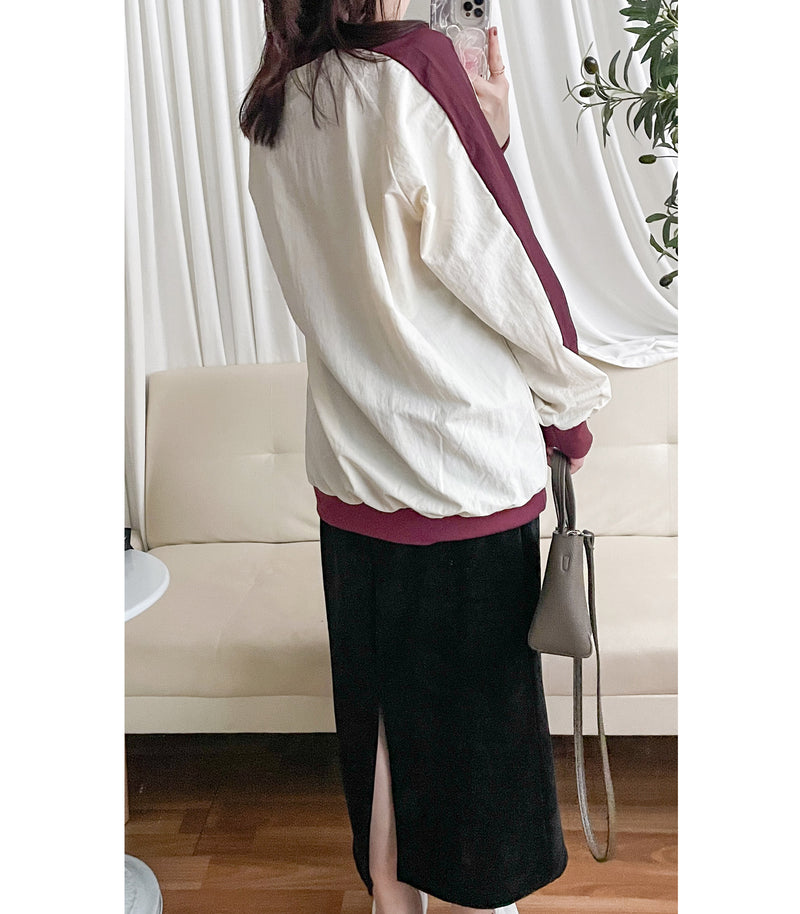 Blokette Top 輕便拼色女孩運動風格上衣/ TP9090