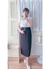 Wavy Patterned Skirt  立體花紋不貼顯瘦直裙/ SK8898