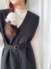 Vest Dress 立體中線車縫V領背心裙 / DS1054 (pre-order 1月25截單)