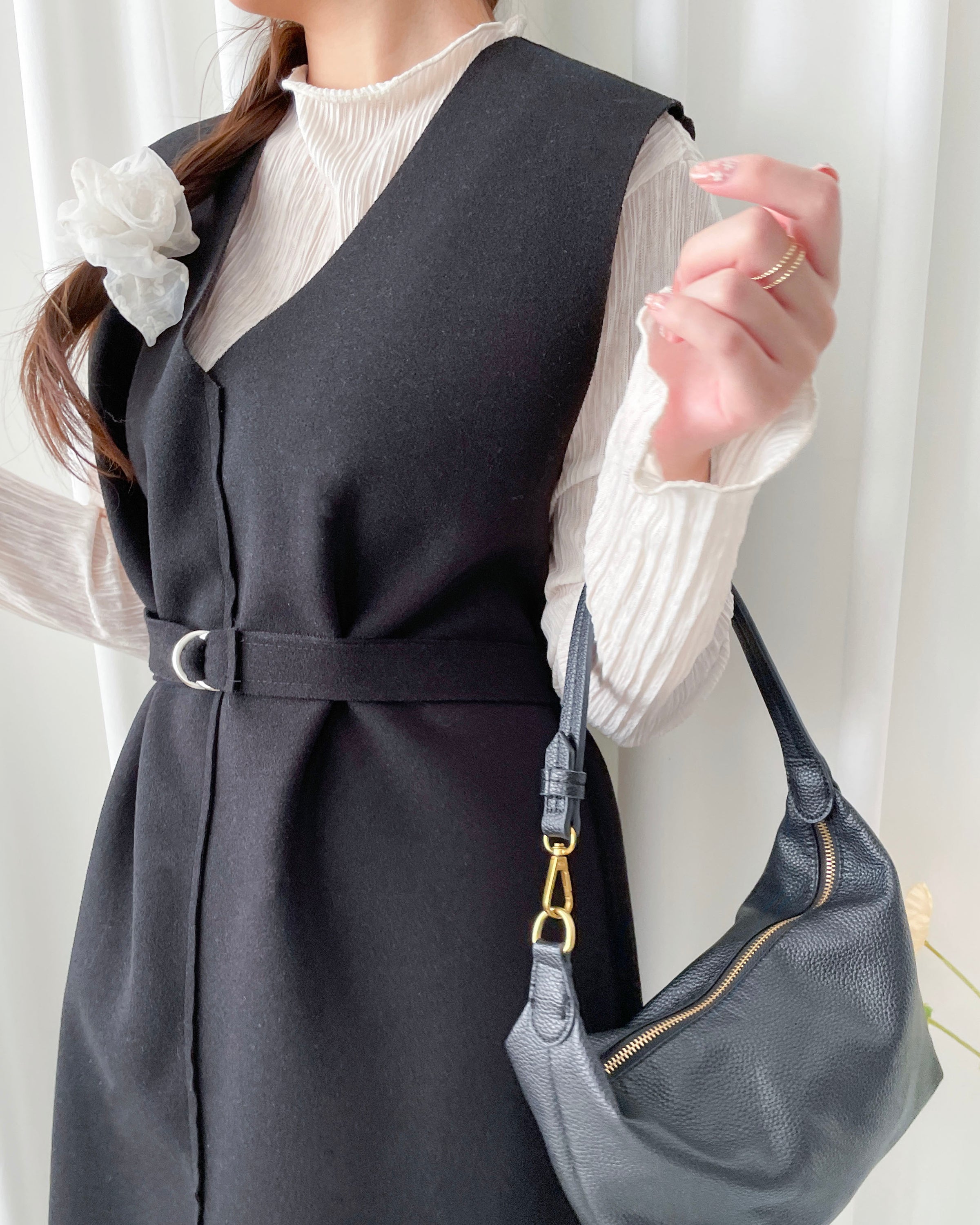 Vest Dress 立體中線車縫V領背心裙 / DS1054 (pre-order 1月25截單)