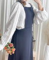 Lace Blouse 通花花邊直條紋橡筋衣尾上衣/ BU9083