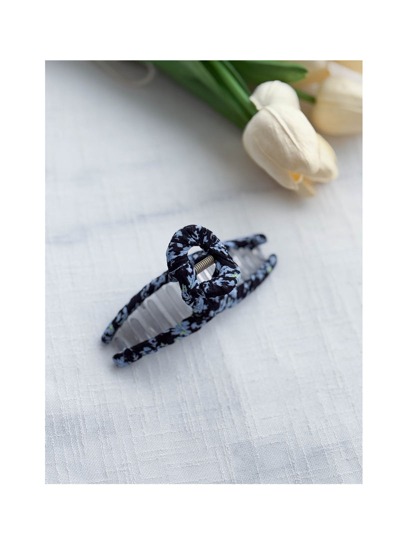 Floral Fabric Wrap Clip/ HA8127