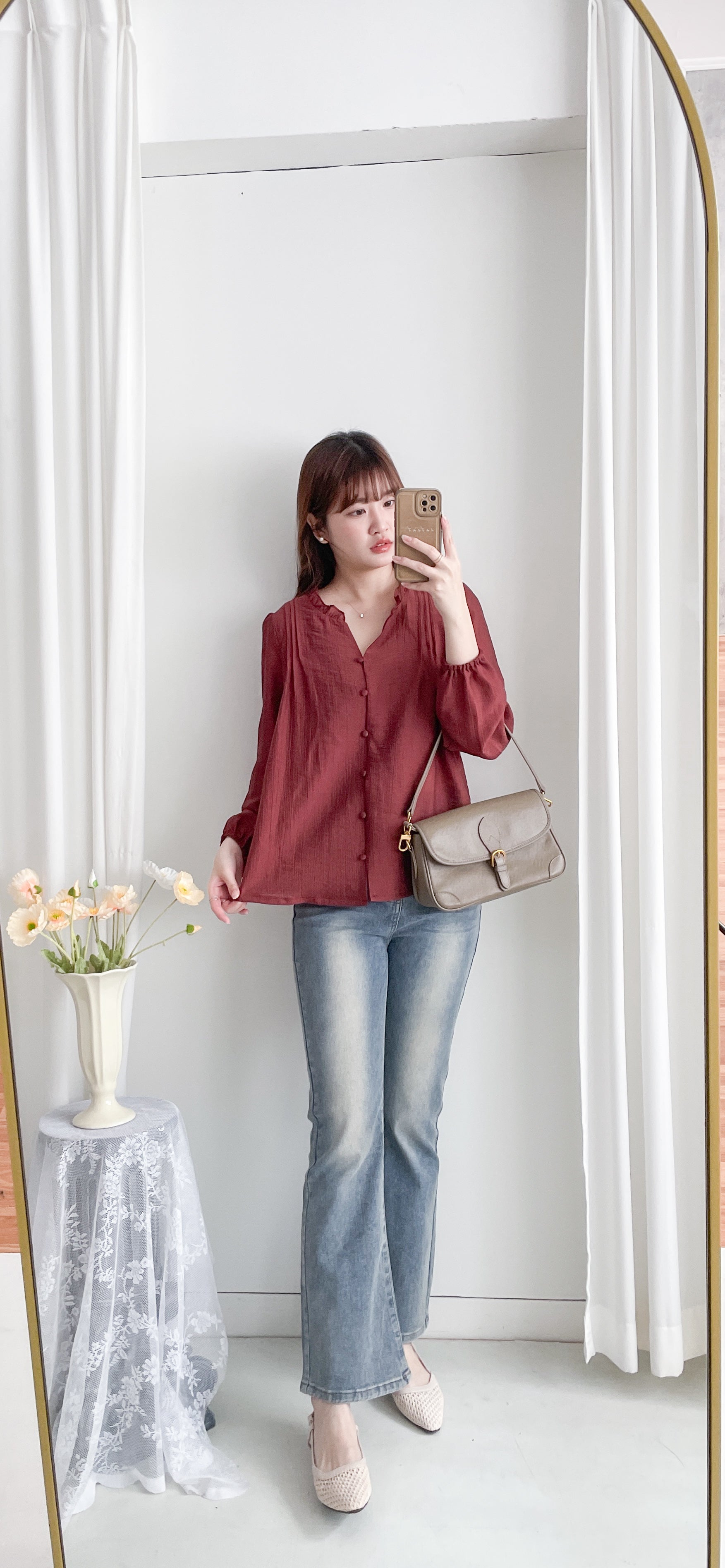 Slim Stretch Flared Jeans 高彈力顯瘦微喇叭牛仔褲/  PT8476