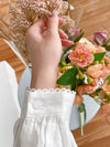 Lace Blouse 通花花邊直條紋橡筋衣尾上衣/ BU9083
