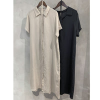 [ 限時重開訂購🕣 ] Casual Elegant 防皺舒適棉質軟領口恤衫連身裙, Dress/ DS9609