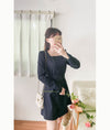Trench 方領風衣雙排鈕雲石腰帶連身裙, Dress/ DS9333 （navy sold out)