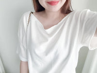 Collar Ease Tee 不經意的氣質短袖上衣/ TP9175