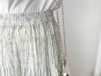 Floral Layers Skirt  輕柔漫舞碎花百褶長裙/ SK8900 (navy sold out)
