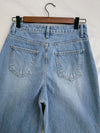 High Waist pocket Jeans 洗水雙口袋高腰長腿牛仔褲/ PT8452