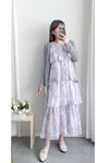 Marble Cloud Dress 水彩雪紡雲朵層次連身裙/ DS9968