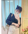(穿出剪裁) Daisy 立體花車褶V領質感, Blouse/ BU9006