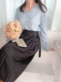 Side Pleated 側釦設計不規則半身裙, Skirt/ SK8797