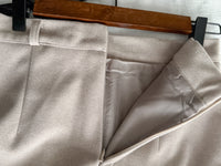 （附送腰帶) Belt Skirt 簡潔腰身偏厚棉後開叉直身裙/ SK8854