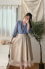 Bottom Veil  杏色底層紗感口袋傘裙, Skirt/ SK8799