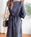 Charcoal Pocket Dress 左右修腰大口袋燈芯絨連身裙/ DS9784