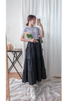 Ribbon 全橡筋腰浪漫傘形蝴蝶裝飾半裙, Skirt/ SK8838 (white soldout)