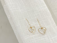 (售完即止) Heart Drop Pearl earrings/ ER8327