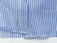 （ Hollow Stripe 木耳邊衣領通花條紋布長上衣, Top/ BU9055