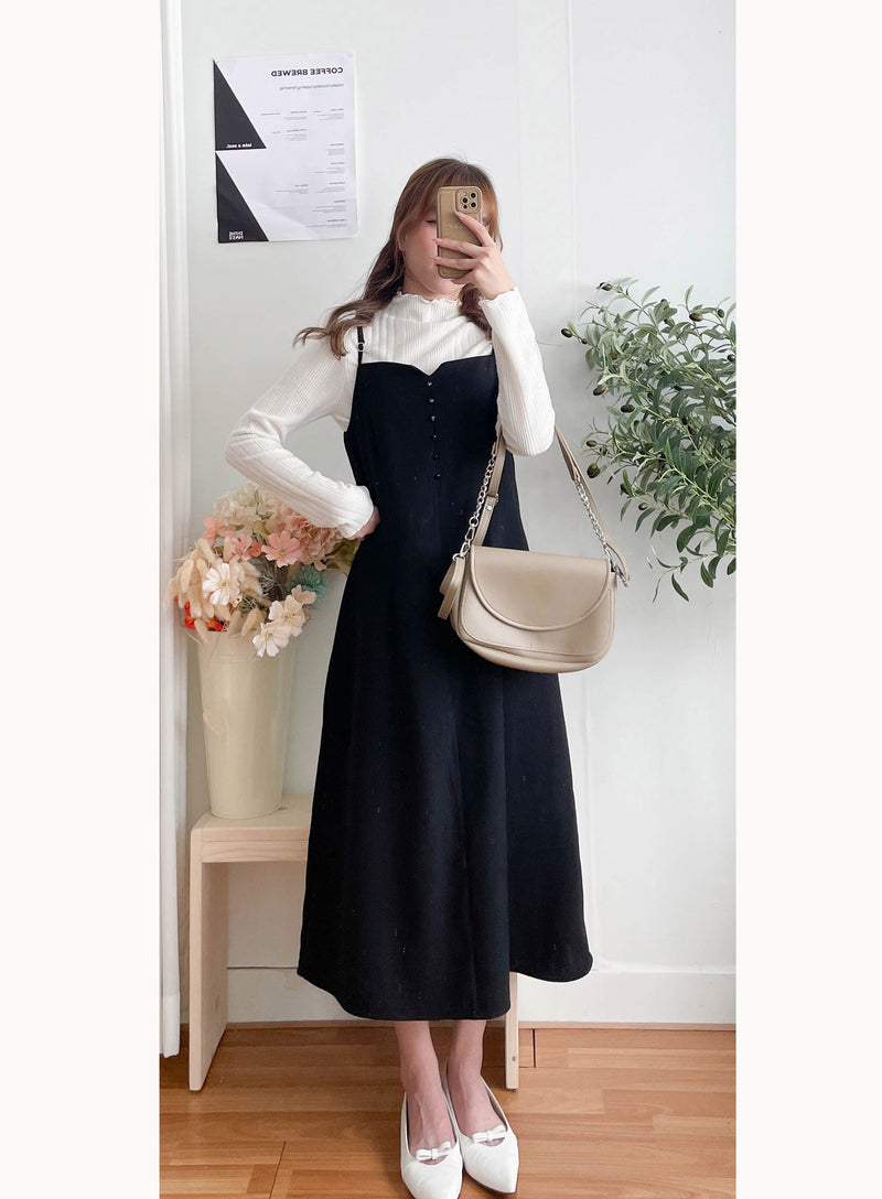 【intent X Korea label】Stripe Collar Top 不貼口木耳邊小高領直紋合身上衣/ TP9101