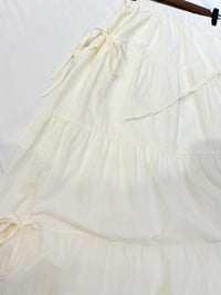 Ribbon 全橡筋腰浪漫傘形蝴蝶裝飾半裙, Skirt/ SK8838 (white soldout)