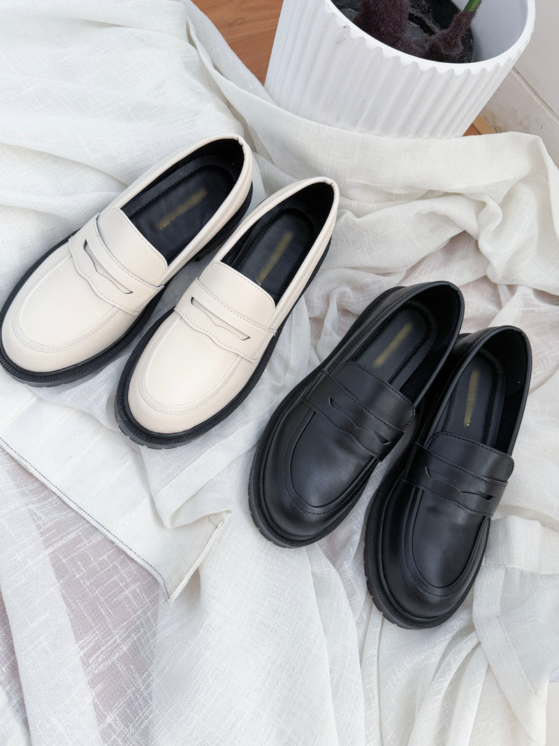 （比小白鞋更好襯) Platform Loafer 厚底樂福鞋/ SH8130