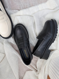 （比小白鞋更好襯) Platform Loafer 厚底樂福鞋/ SH8130