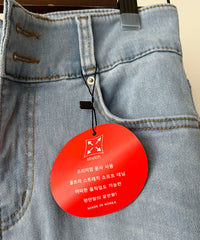 (神奇彈性褲) 全彈性淺色高腰牛仔褲, Jeans/ PT8417