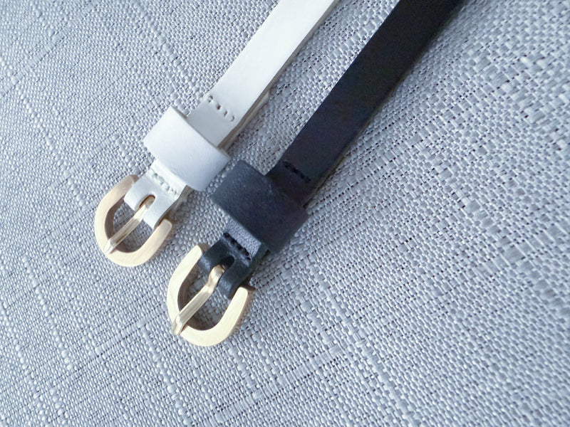 saddle Belt 質感金屬馬鞍扣真皮腰帶/ BT8014 （Pre-order)