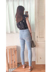 (神奇彈性褲) 全彈性淺色高腰牛仔褲, Jeans/ PT8417